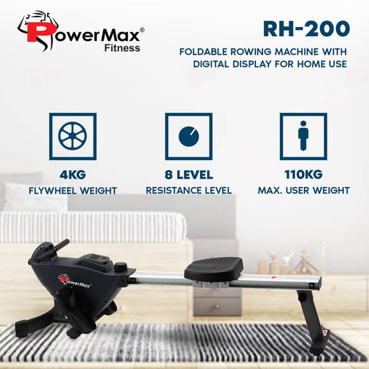 RH-200 Rowing Machine with Digital Display for Home use