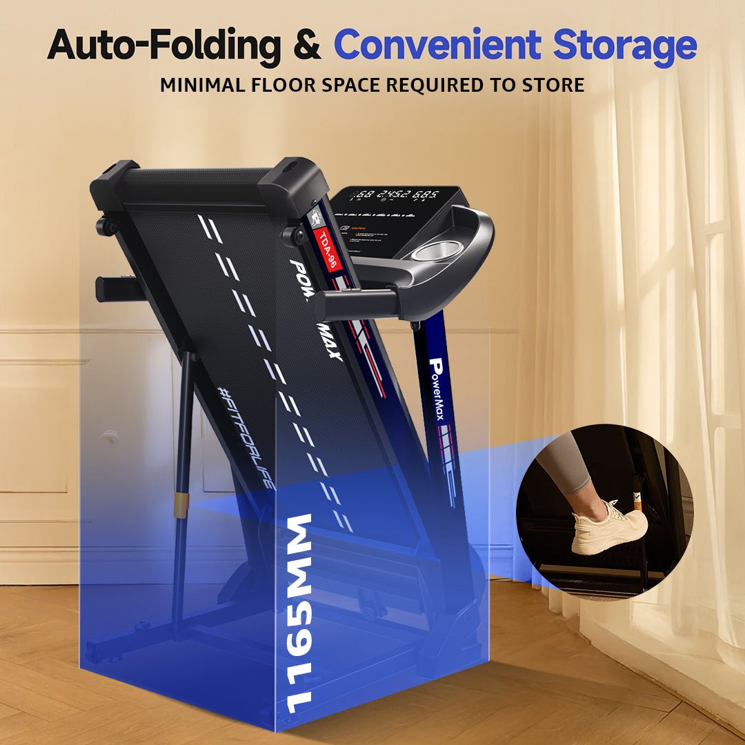 TDA-96 Motorized Treadmill with Bluetooth App for Android & iOS