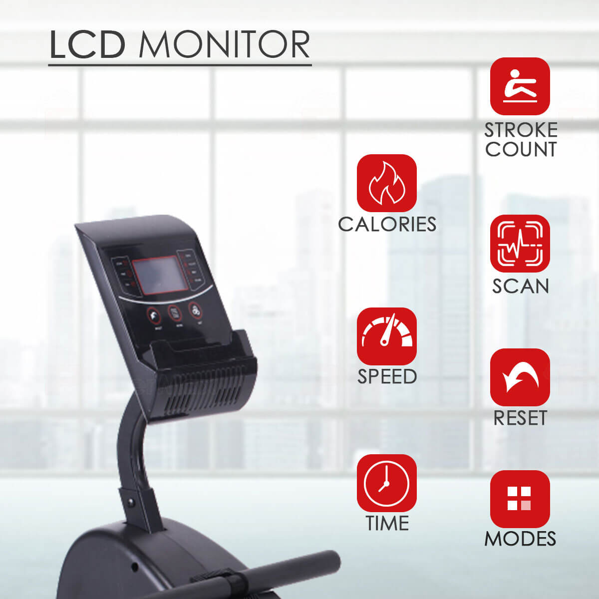 RH-250 Foldable Rowing Machine with Digital Display for Home use