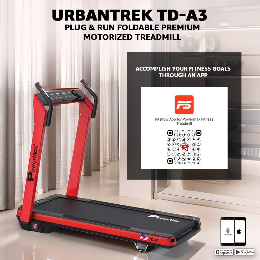 UrbanTrek TD-A3 Premium Series Home Use Treadmill with Android & iOS App