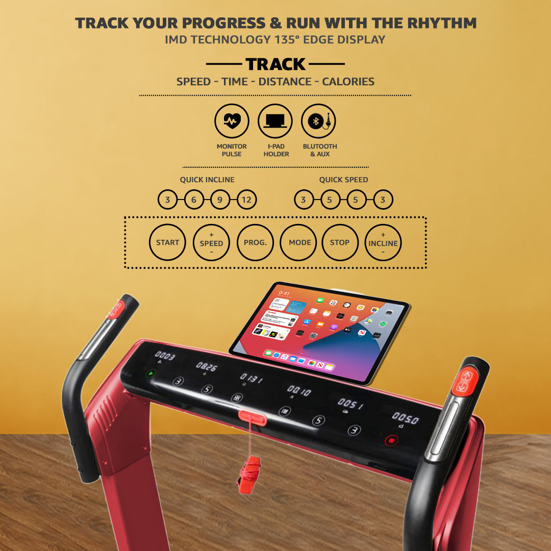 UrbanTrek TD-A3 Premium Series Home Use Treadmill with Android & iOS App