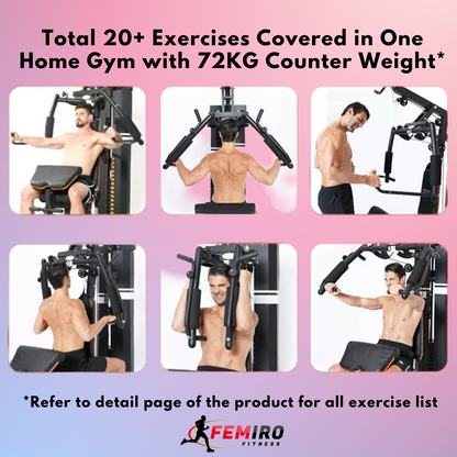 HG-212 Multi Home Gym (72 Kgs Weight Stack)