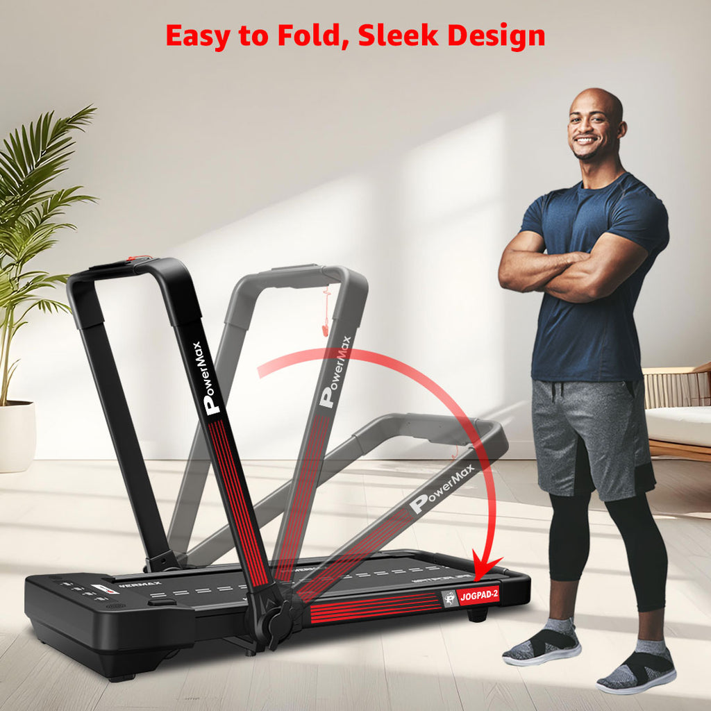 Powermax Fitness JogPad-2® Motorized Treadmill with Remote Control