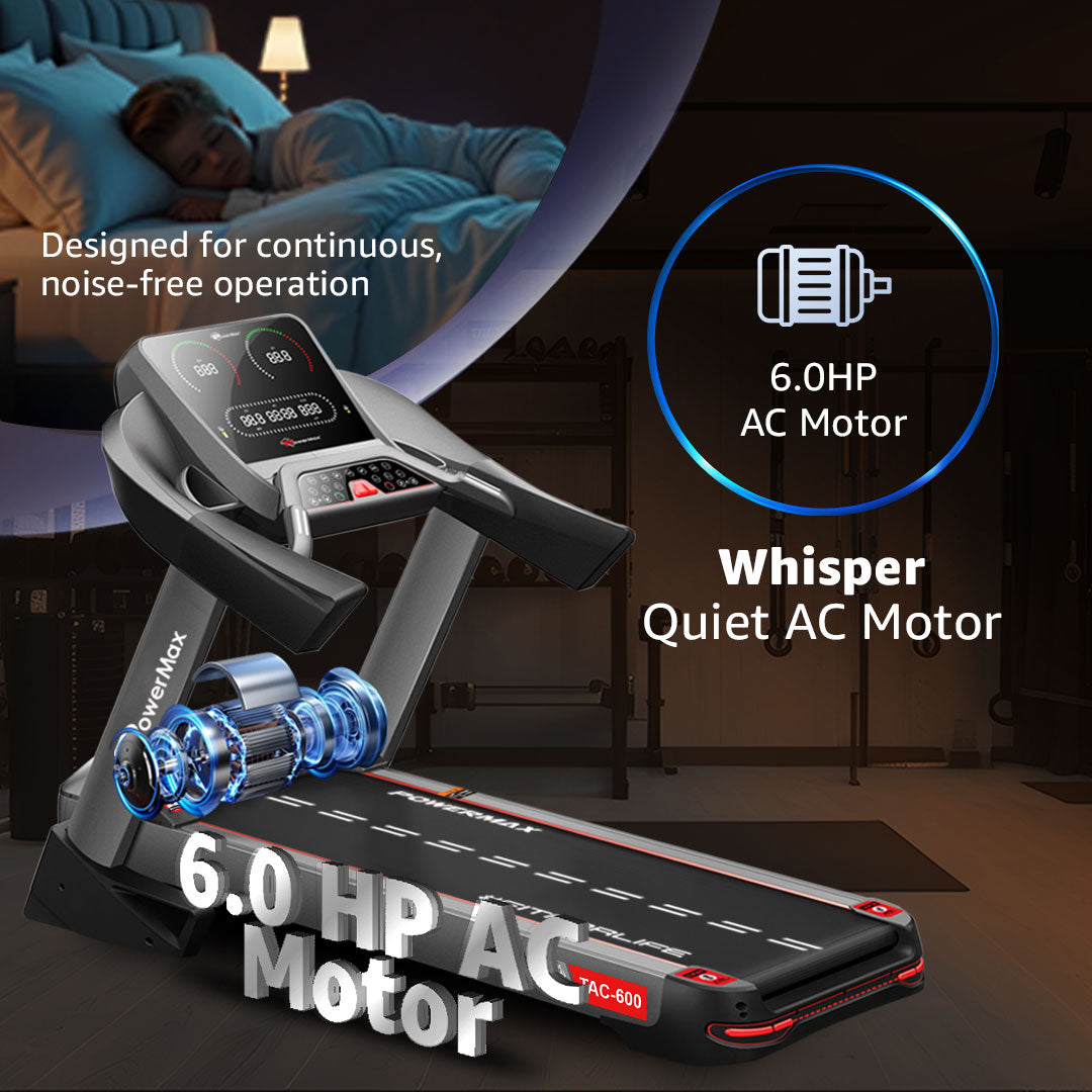 TAC-600 Semi-Commercial Motorized Treadmill with Android & iOS App