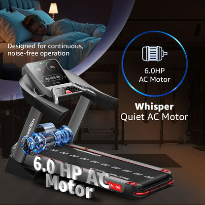 TAC-600 Semi-Commercial Motorized Treadmill with Android & iOS App