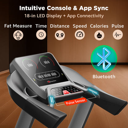 TAC-600 Semi-Commercial Motorized Treadmill with Android & iOS App