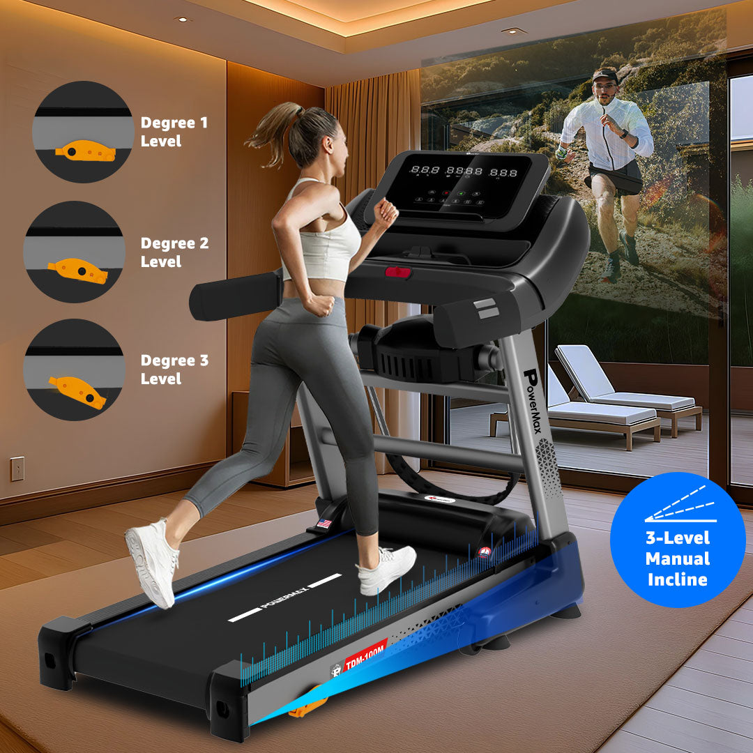 Powermax Fitness TDM-100M® Semi-Auto Lubrication Multifunction Treadmill